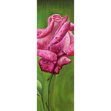 Lade das Bild in den Galerie-Viewer, Aluminiumbild gebürstet Gemälde einer Rose Panorama Hoch