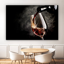 Lade das Bild in den Galerie-Viewer, Leinwandbild Genussvoller Rotwein Querformat