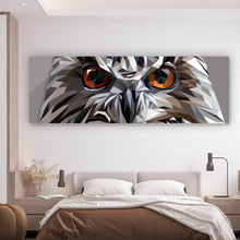 Lade das Bild in den Galerie-Viewer, Leinwandbild Geometrische Eule Panorama