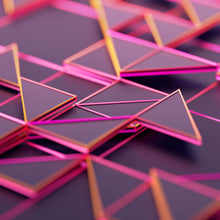 Lade das Bild in den Galerie-Viewer, Leinwandbild Oberfläche aus Dreiecken Quadrat
