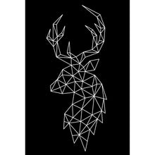 Lade das Bild in den Galerie-Viewer, Spannrahmenbild Geometrischer Hirsch Hochformat