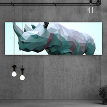 Lade das Bild in den Galerie-Viewer, Leinwandbild Geometrisches Nashorn Panorama