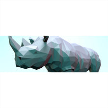 Lade das Bild in den Galerie-Viewer, Leinwandbild Geometrisches Nashorn Panorama