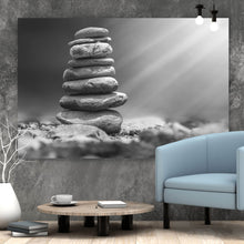 Lade das Bild in den Galerie-Viewer, Acrylglasbild Gestapelte Steine Querformat
