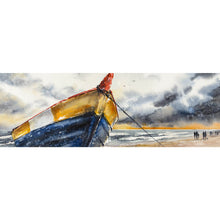 Lade das Bild in den Galerie-Viewer, Leinwandbild Gestrandetes Boot Panorama