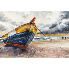 Lade das Bild in den Galerie-Viewer, Spannrahmenbild Gestrandetes Boot Querformat