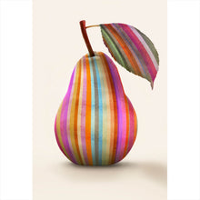Lade das Bild in den Galerie-Viewer, Leinwandbild Gestreifte Birne Hochformat