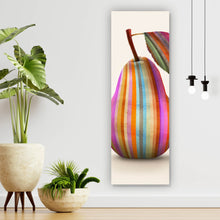 Lade das Bild in den Galerie-Viewer, Aluminiumbild Gestreifte Birne Panorama Hoch