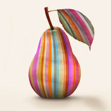 Lade das Bild in den Galerie-Viewer, Aluminiumbild gebürstet Gestreifte Birne Quadrat