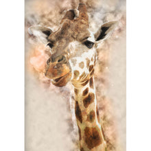 Lade das Bild in den Galerie-Viewer, Spannrahmenbild Giraffen Portrait Hochformat