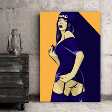 Lade das Bild in den Galerie-Viewer, Leinwandbild Popart Girl Swag Hochformat