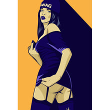 Lade das Bild in den Galerie-Viewer, Spannrahmenbild Popart Girl Swag Hochformat