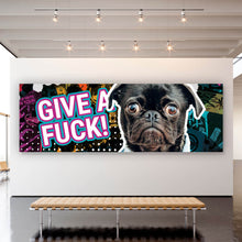 Lade das Bild in den Galerie-Viewer, Leinwandbild Give A Fuck Dog Panorama