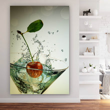 Lade das Bild in den Galerie-Viewer, Poster Glas mit Kirsche Hochformat