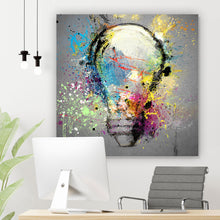Lade das Bild in den Galerie-Viewer, Acrylglasbild Glühbirne Abstrakt Quadrat