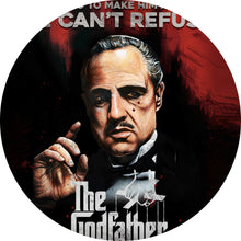 Lade das Bild in den Galerie-Viewer, Aluminiumbild gebürstet Godfather der Pate Portrait Kreis