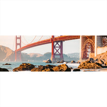 Lade das Bild in den Galerie-Viewer, Aluminiumbild gebürstet Golden Gate Bridge Panorama