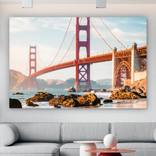Lade das Bild in den Galerie-Viewer, Leinwandbild Golden Gate Bridge Querformat