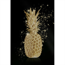 Lade das Bild in den Galerie-Viewer, Acrylglasbild Goldene Ananas Digital Art Hochformat