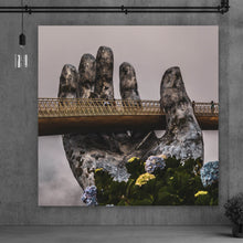 Lade das Bild in den Galerie-Viewer, Poster Goldene Brücke Vietnam Quadrat