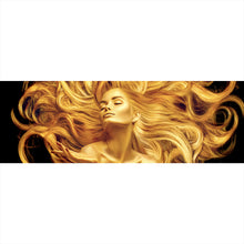 Lade das Bild in den Galerie-Viewer, Aluminiumbild Goldene Frau No.1 Panorama