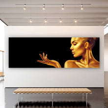 Lade das Bild in den Galerie-Viewer, Poster Goldene Frau Panorama