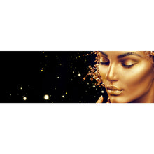 Lade das Bild in den Galerie-Viewer, Acrylglasbild Goldene Lippen No.5 Panorama