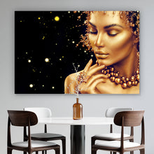 Lade das Bild in den Galerie-Viewer, Spannrahmenbild Goldene Lippen No.5 Querformat