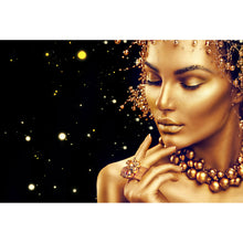 Lade das Bild in den Galerie-Viewer, Spannrahmenbild Goldene Lippen No.5 Querformat