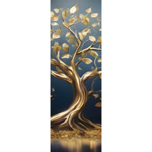 Lade das Bild in den Galerie-Viewer, Poster Goldener Baum am Wasser Panorama Hoch