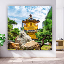 Lade das Bild in den Galerie-Viewer, Leinwandbild Goldener Pavillion Hongkong Quadrat