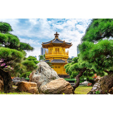Lade das Bild in den Galerie-Viewer, Leinwandbild Goldener Pavillion Hongkong Querformat