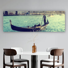 Lade das Bild in den Galerie-Viewer, Leinwandbild Gondel in Venedig Panorama