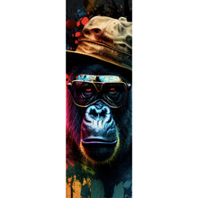 Lade das Bild in den Galerie-Viewer, Poster Gorilla mit Brille und Hut Cool Pop Art Panorama Hoch