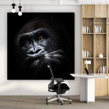 Lade das Bild in den Galerie-Viewer, Leinwandbild Gorilla Quadrat