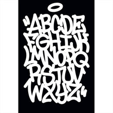 Lade das Bild in den Galerie-Viewer, Leinwandbild Graffiti Alphabet Hochformat