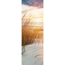 Lade das Bild in den Galerie-Viewer, Aluminiumbild gebürstet Dünen bei Sonnenaufgang Panorama Hoch