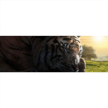 Lade das Bild in den Galerie-Viewer, Poster Großer Tiger mit Frau Panorama