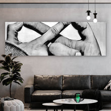 Lade das Bild in den Galerie-Viewer, Acrylglasbild Hände Zeichenstil Vintage Panorama