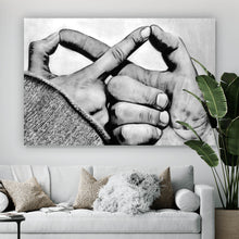Lade das Bild in den Galerie-Viewer, Acrylglasbild Hände Zeichenstil Vintage Querformat