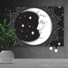 Lade das Bild in den Galerie-Viewer, Poster Halbmond mit Sterne Querformat