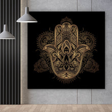Lade das Bild in den Galerie-Viewer, Poster Hamsa Hand Gold Quadrat