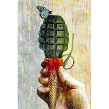 Lade das Bild in den Galerie-Viewer, Spannrahmenbild Handgranate Modern Art Hochformat
