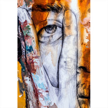 Lade das Bild in den Galerie-Viewer, Aluminiumbild Have a Look Abstrakt Hochformat