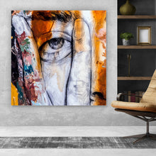 Lade das Bild in den Galerie-Viewer, Leinwandbild Have a Look Abstrakt Quadrat