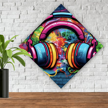 Lade das Bild in den Galerie-Viewer, Poster Headphones Street Art Raute
