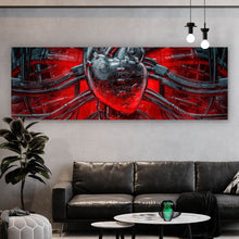 Lade das Bild in den Galerie-Viewer, Leinwandbild Herz aus Stahl Panorama