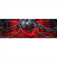 Lade das Bild in den Galerie-Viewer, Leinwandbild Herz aus Stahl Panorama