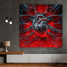 Lade das Bild in den Galerie-Viewer, Aluminiumbild Herz aus Stahl Quadrat