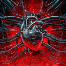 Lade das Bild in den Galerie-Viewer, Aluminiumbild Herz aus Stahl Quadrat